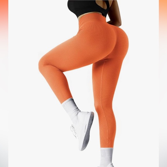 ribbed squat proof yoga/workout leggings - Picture 4 of 4